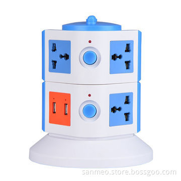 Intelligent Table, UK, Universal Stand Socket Adapter, Detachable Vertical Power. 1-4 Floors w/USB